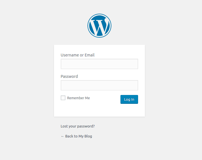 WordPress Login page