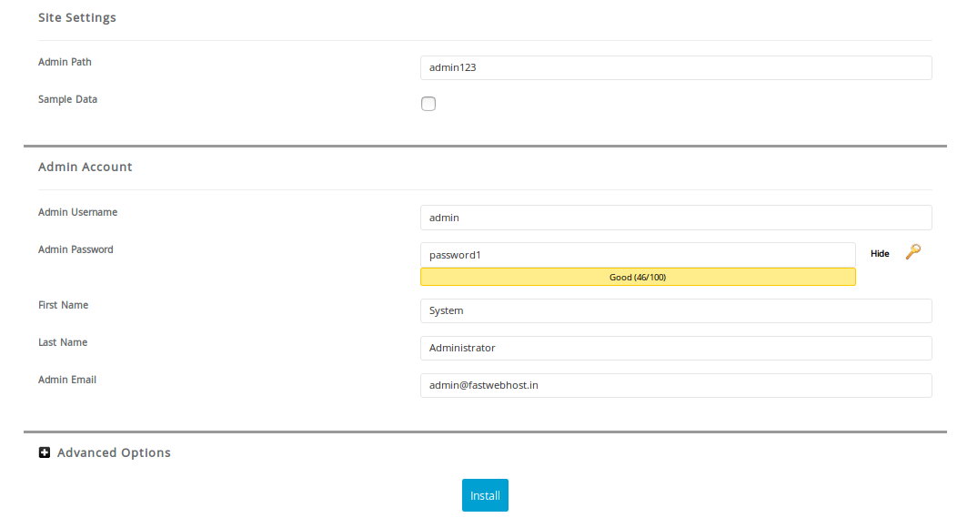 Magento Site Settings