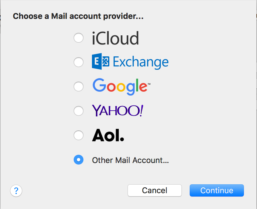 Mac Other Email Accounts